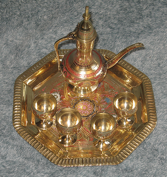 Brass Tea Set Complete1 View